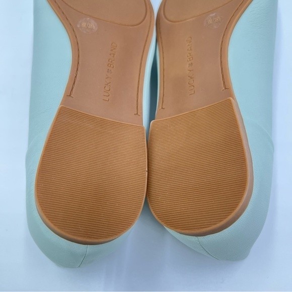 Lucky Brand Womens Size 8 Pastel‎ Light Seafoam Green Leather Ballet Flats Shoes - Picture 14 of 16